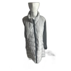 Marc New York Puffer Jacket Zip Up and Pockets Sz L Mixed Fabric AS IS